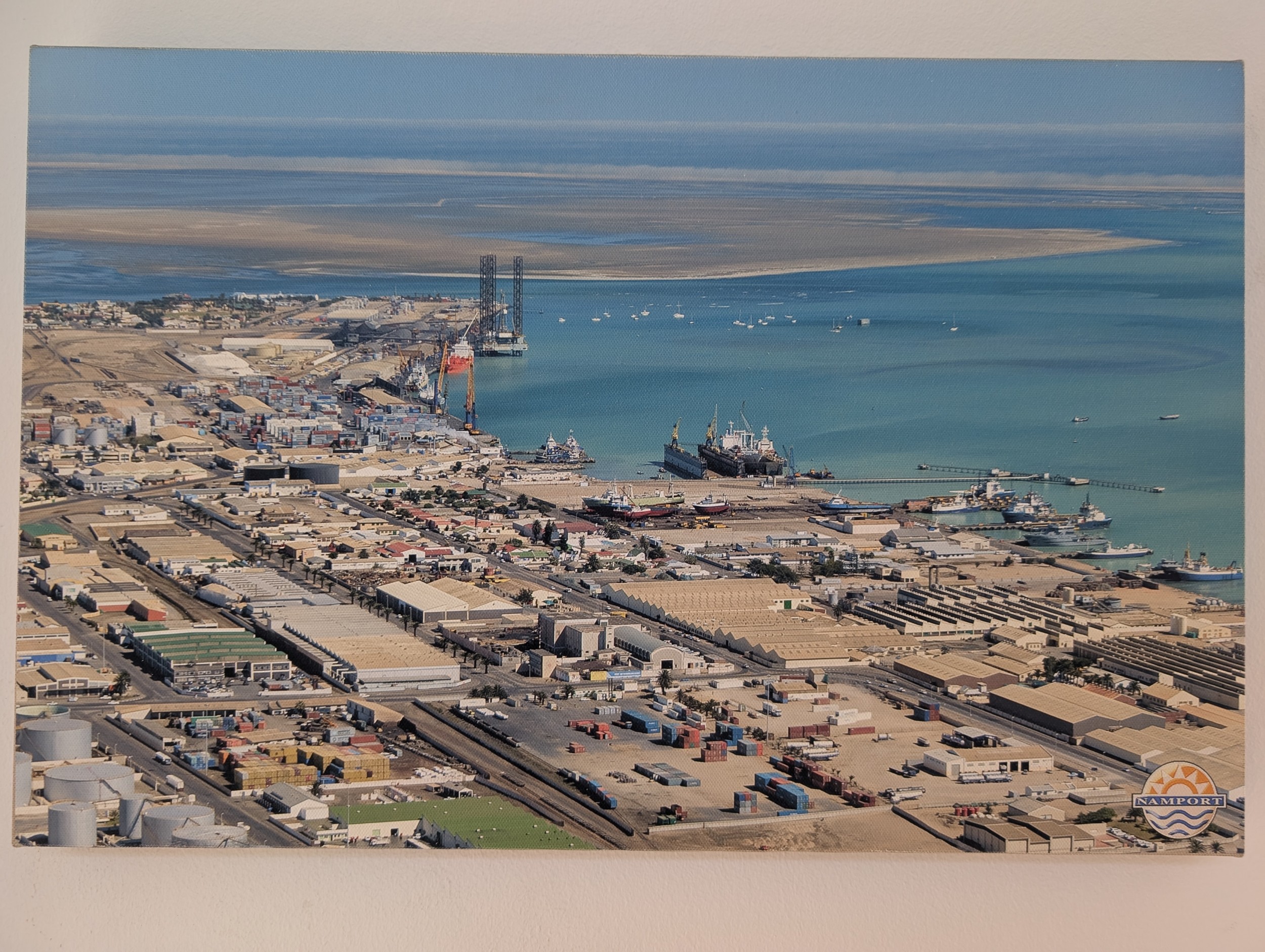 Hafengelände von oben, Bild vom Bild